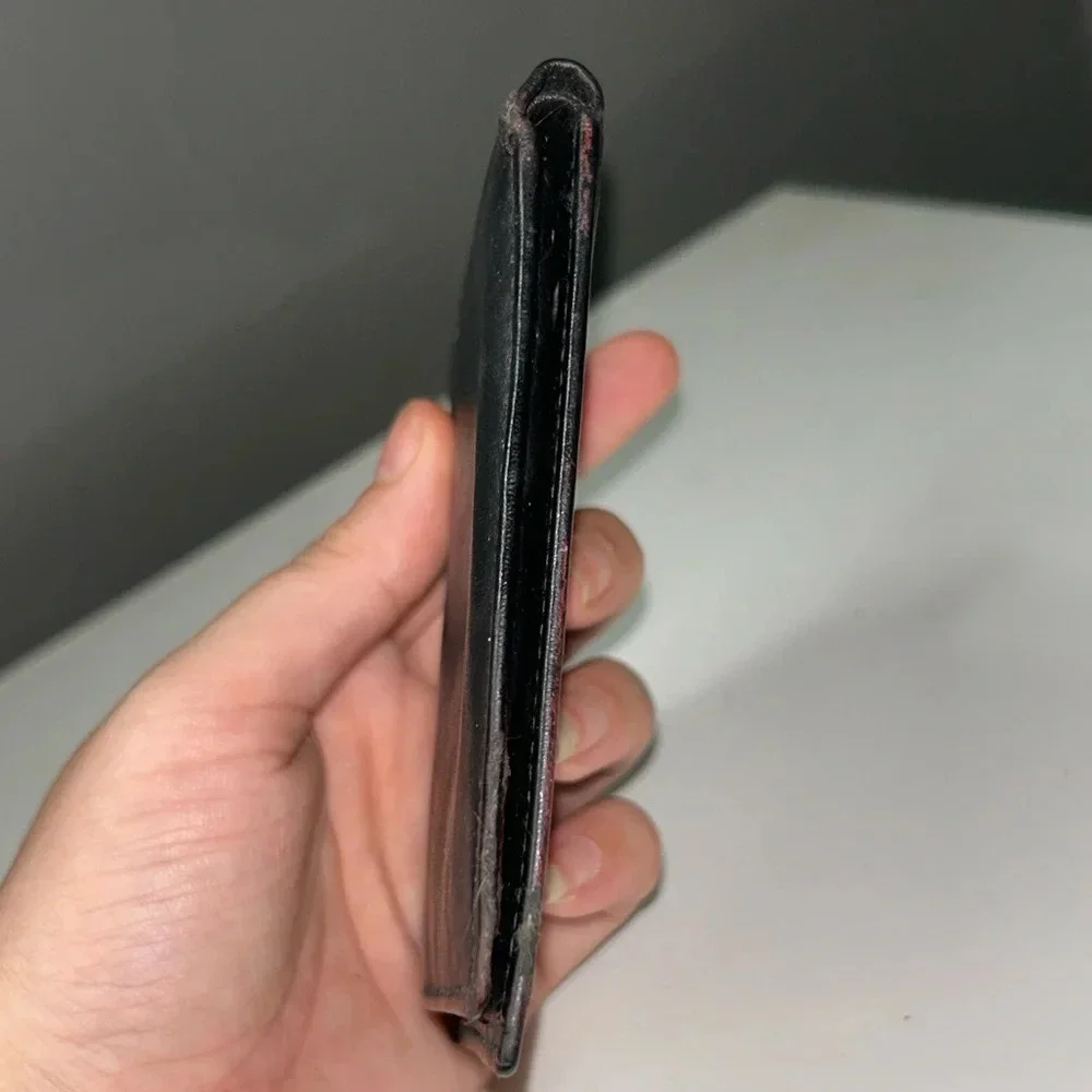 Christian Dior Black Leather Bifold Wallet (project piece)